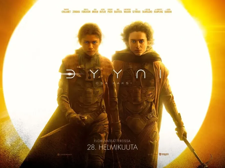 The poster for the film Dune Part Two with the release date 28. February